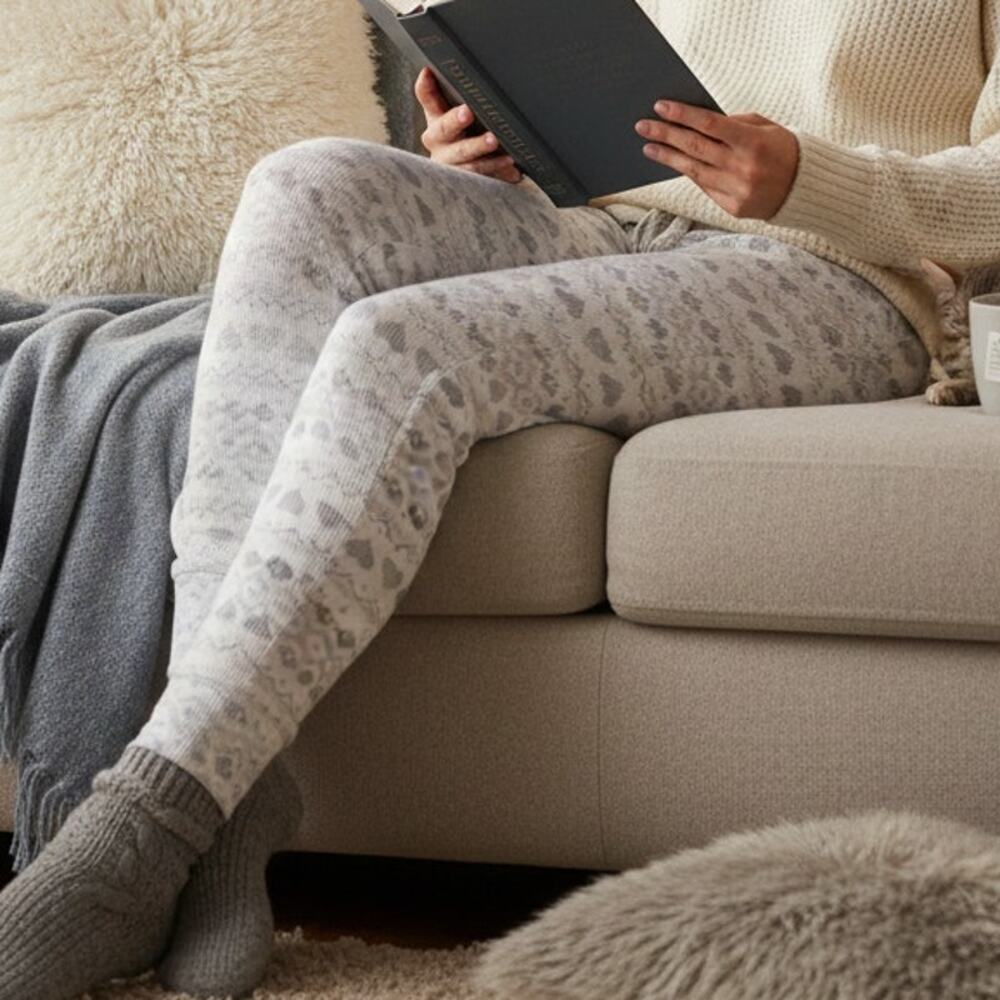 Aerie NWT thermal PJ legging pants long john pajama sleep waffle knit drawstring